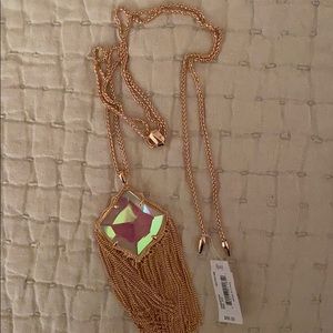 Kendra Scott Kingston Necklace ROSE gold Dichroic